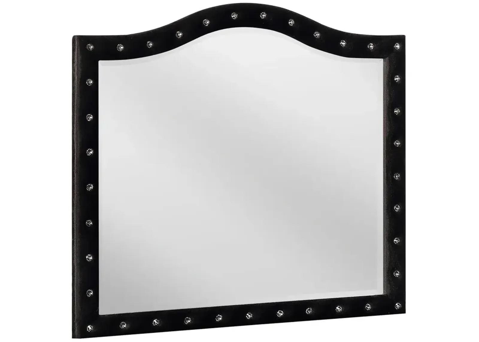 Deanna Button Tufted Dresser Mirror Black