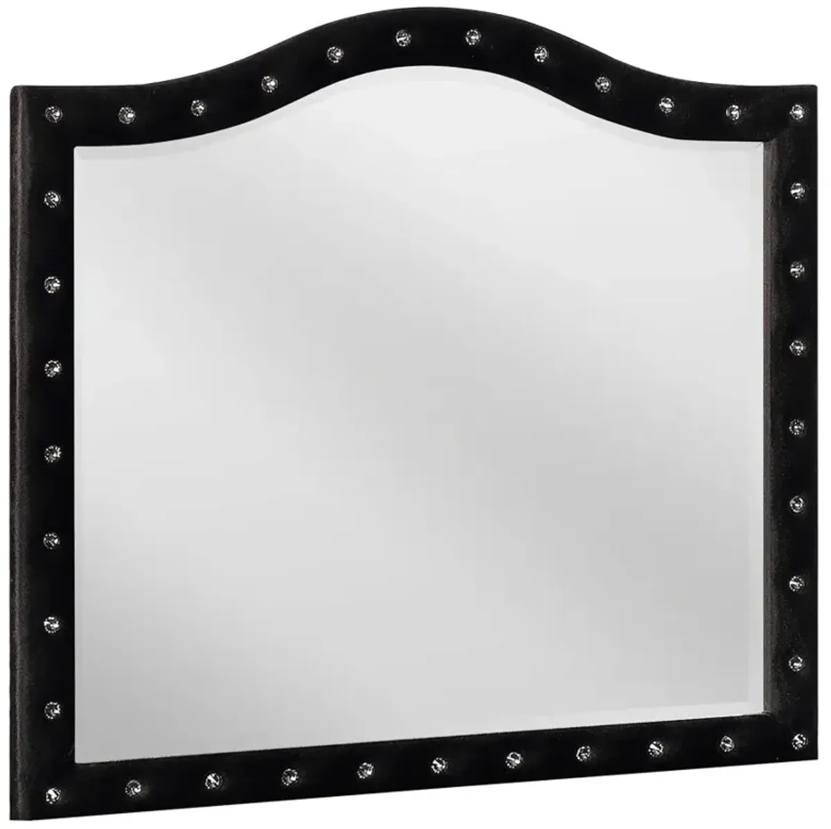 Deanna Button Tufted Dresser Mirror Black