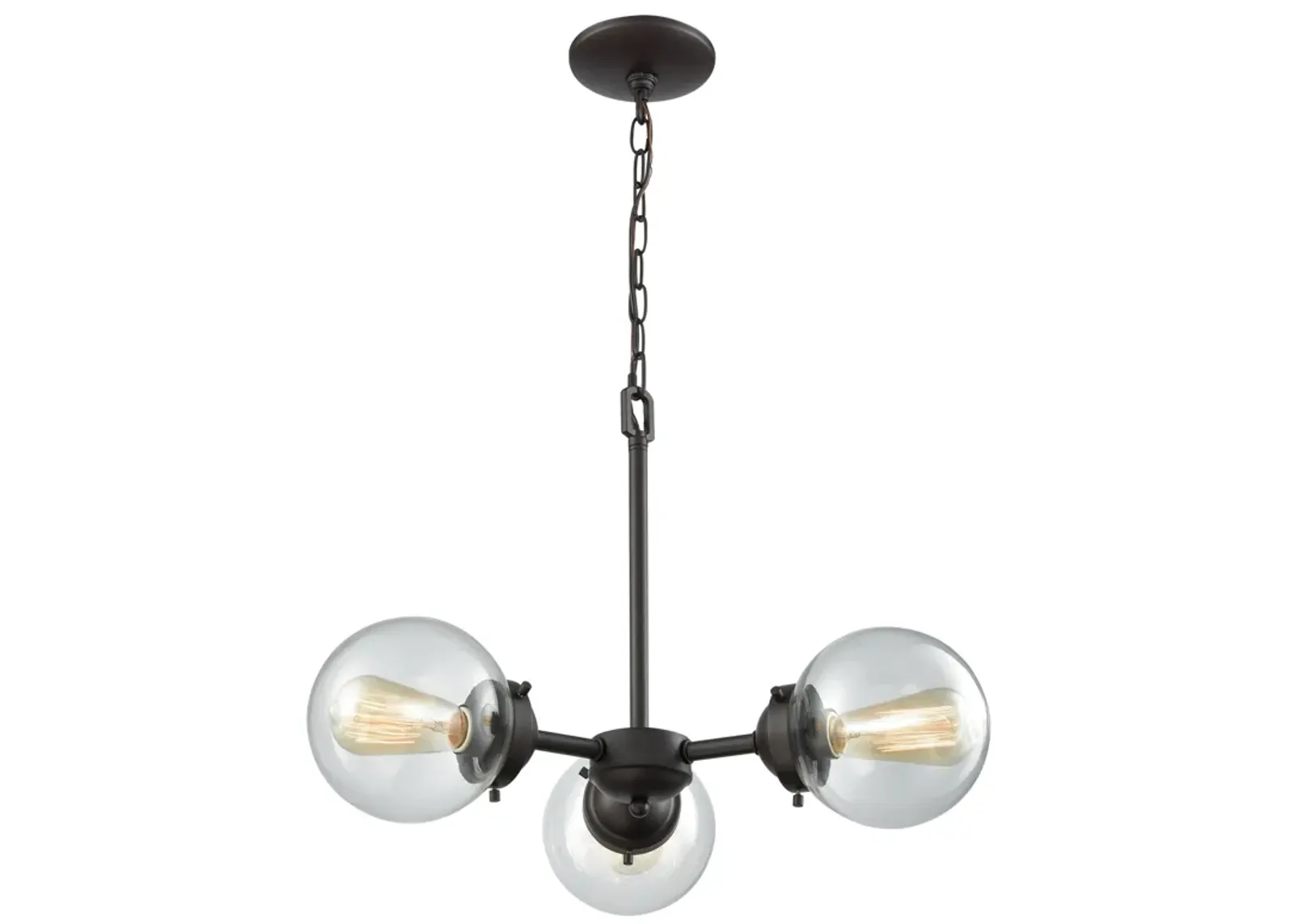 Beckett 22" Wide 3-Light Chandelier - Oil Rubbed Bronze