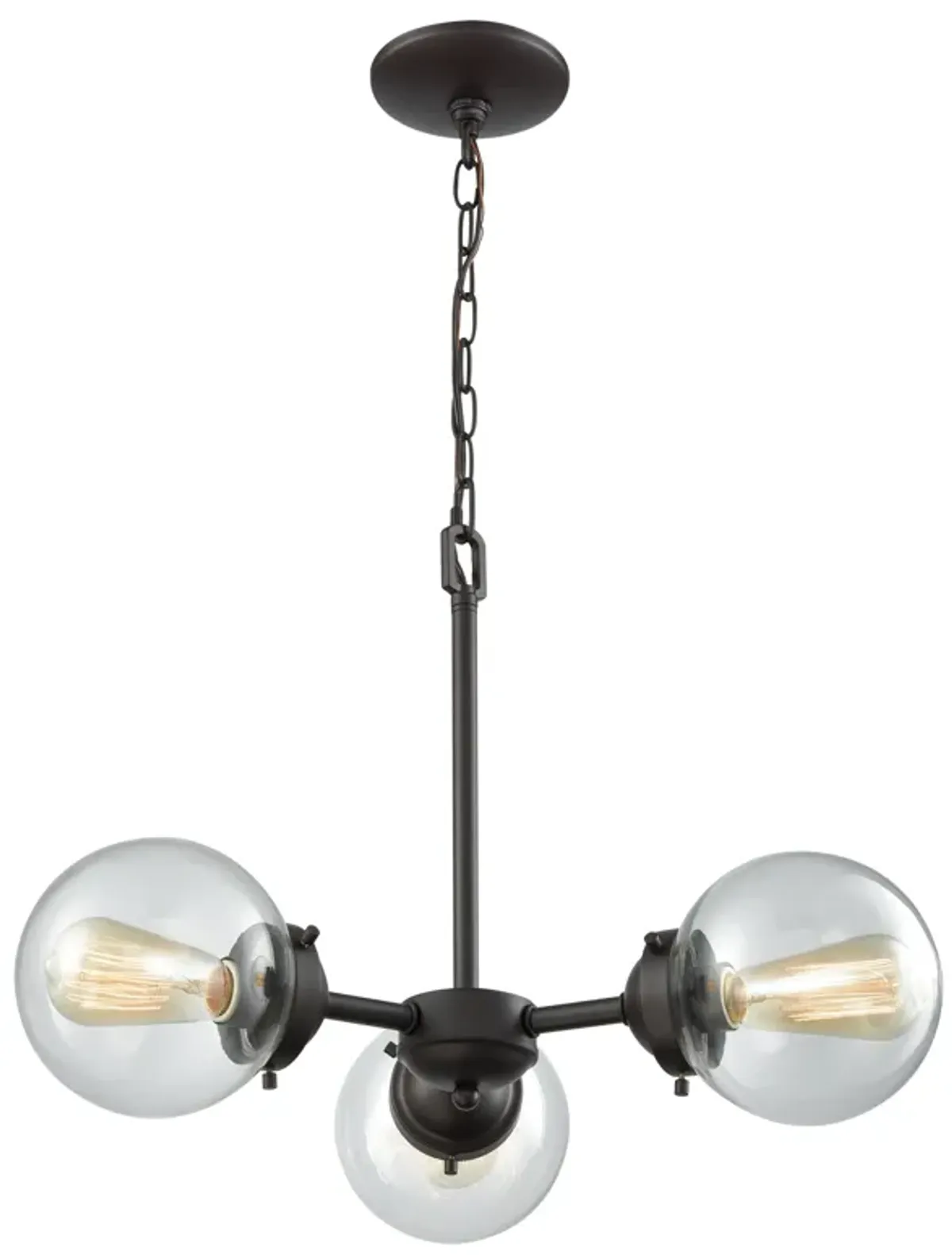 Beckett 22" Wide 3-Light Chandelier - Oil Rubbed Bronze