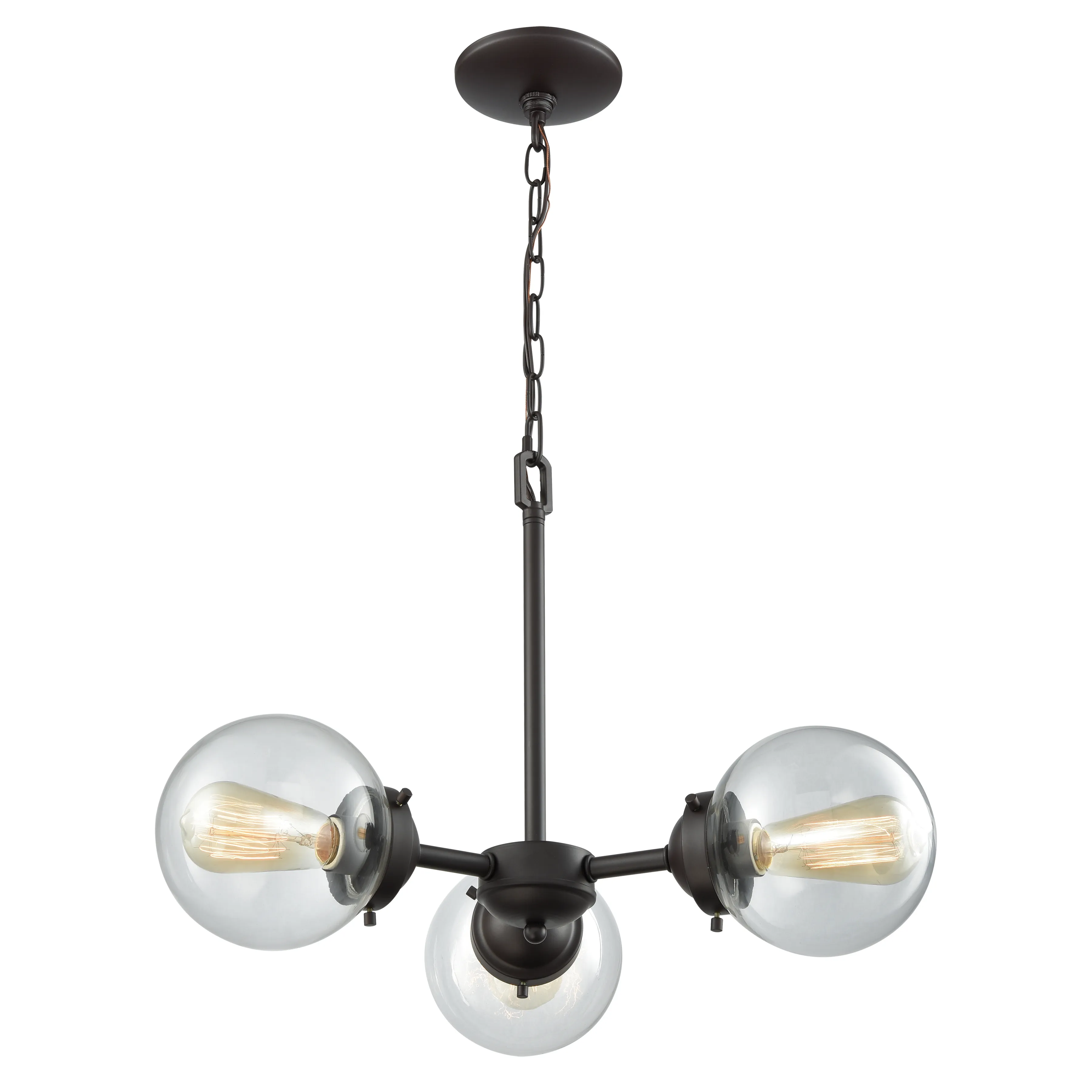 Beckett 22" Wide 3-Light Chandelier - Oil Rubbed Bronze