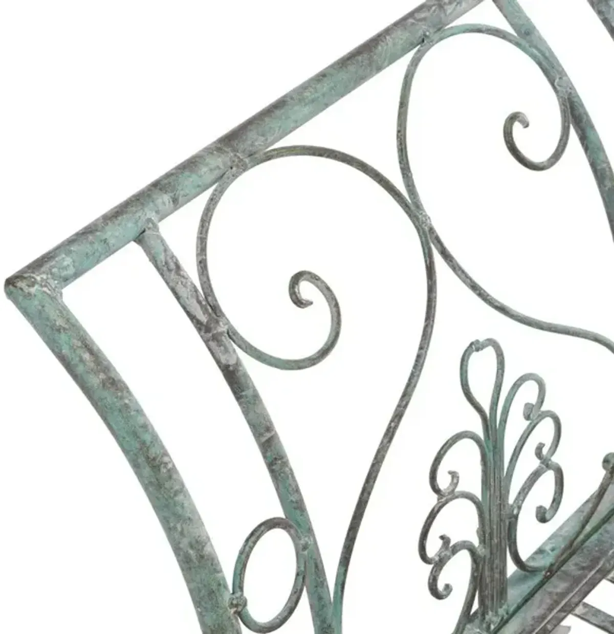 ADINA WROUGHT IRON 51.25 INCH W OUTDOOR GARDEN BENCH