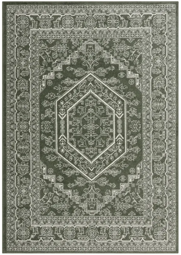 ADIRONDACK 108 DARK GREEN  8' x 10' Large Rectangle Rug