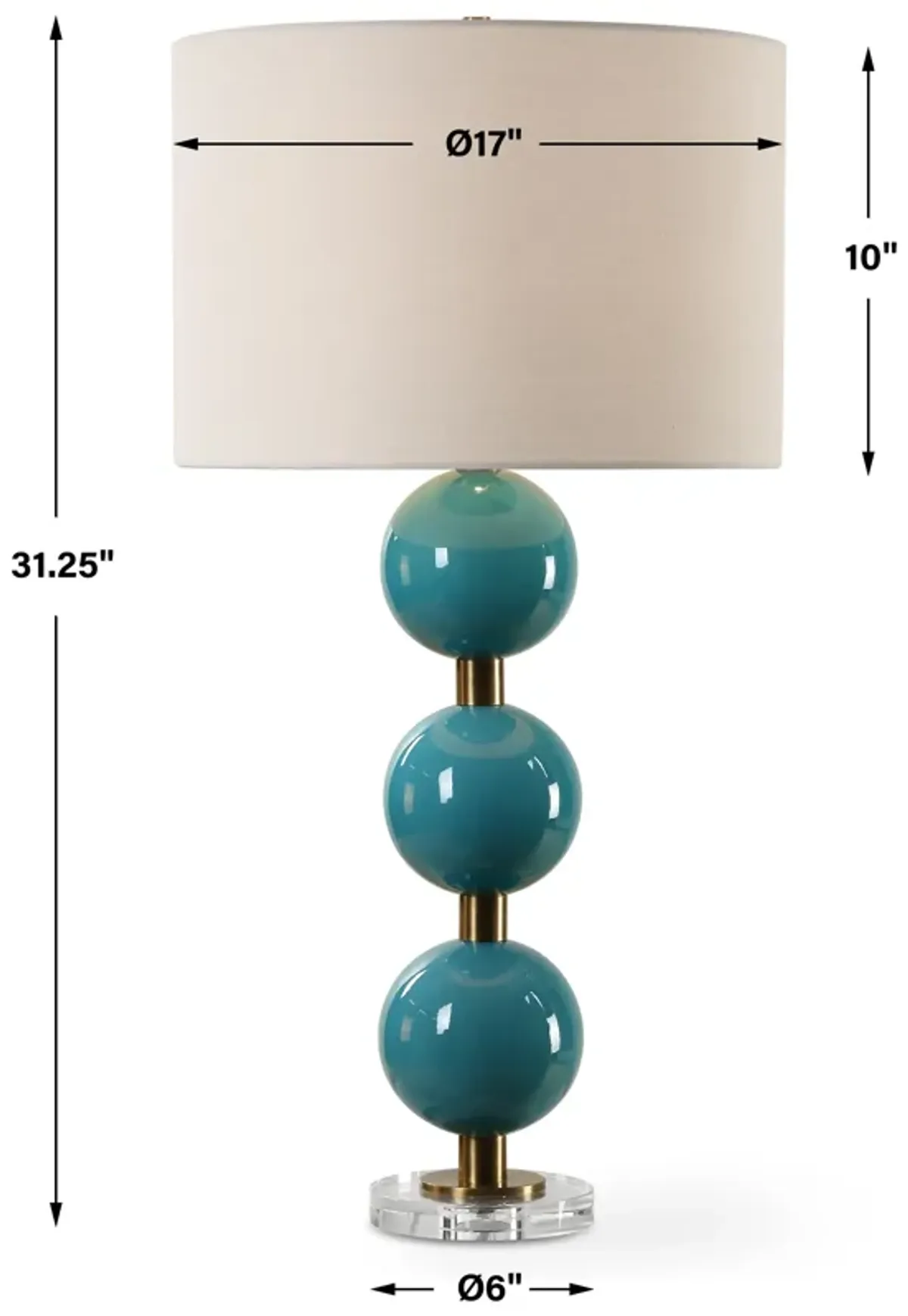 Palawan Blue Glaze Table Lamp