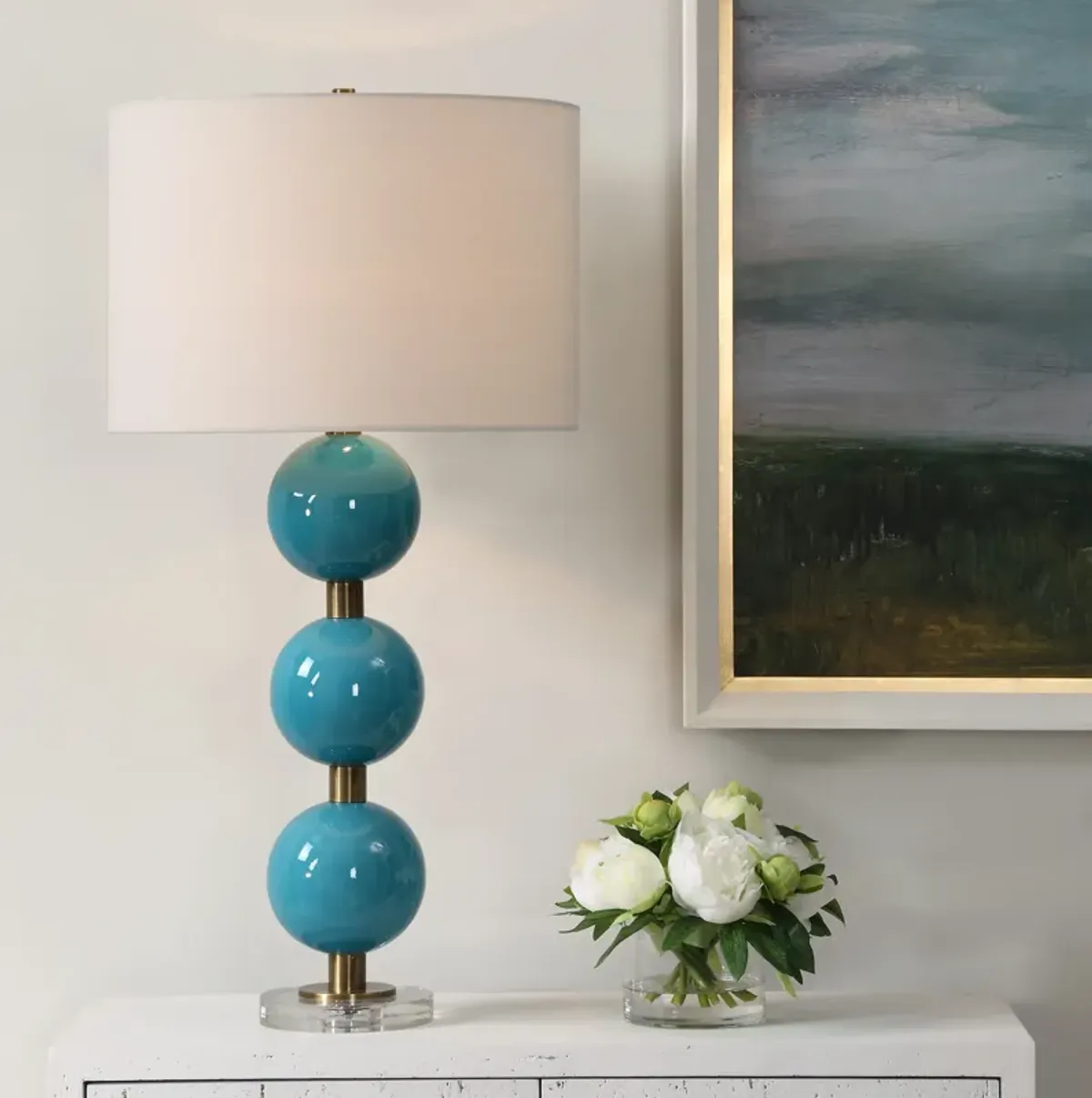 Palawan Blue Glaze Table Lamp