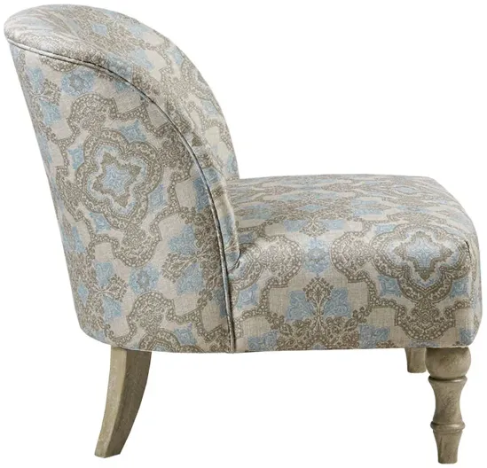 Martha Stewart Maribelle Beige/Blue Accent chair