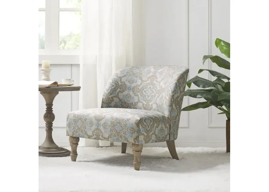 Martha Stewart Maribelle Beige/Blue Accent chair