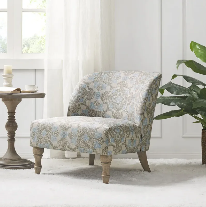 Martha Stewart Maribelle Beige/Blue Accent chair