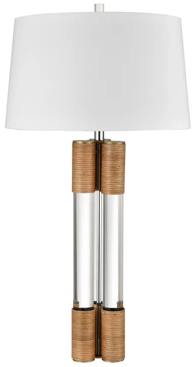 Island Gate 37'' High 1-Light Table Lamp - Clear - Includes LED Bulb