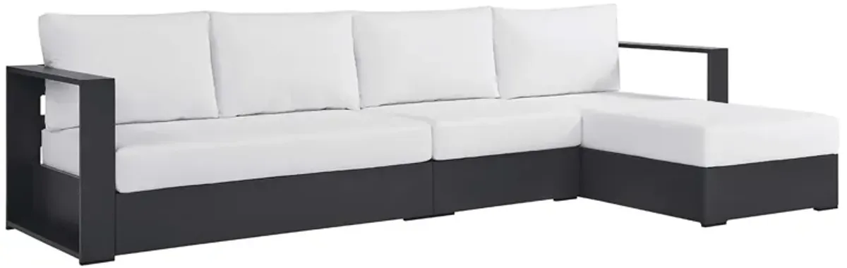 Tahoe 3-Piece Outdoor Patio Powder-Coated Aluminum Right-Facing Chaise Sectional Sofa Set by Modway