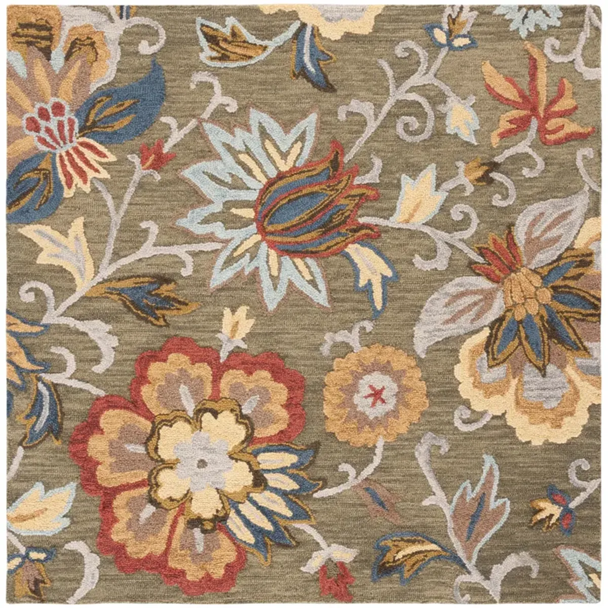 BLOSSOM Hand Tufted 4' x 4' Square area rug