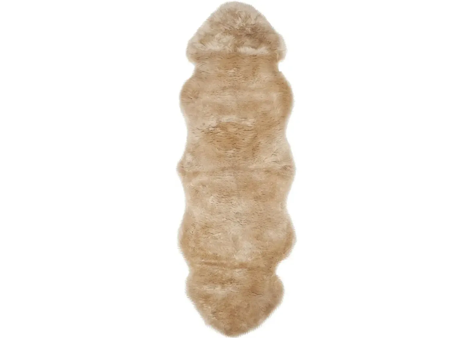 SHEEP SKIN 121 Beige 2' X 6' Runner Rug