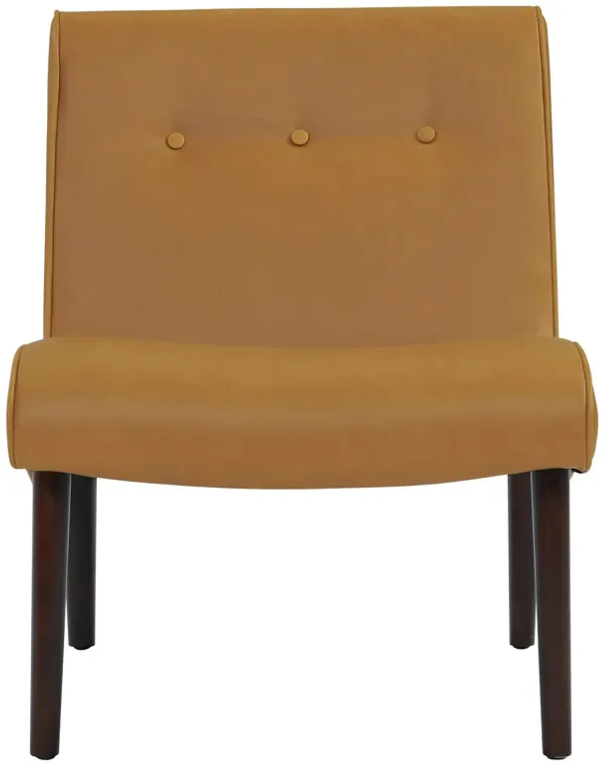 alexis bonded leather accent chair wenge legs, vintage caramel