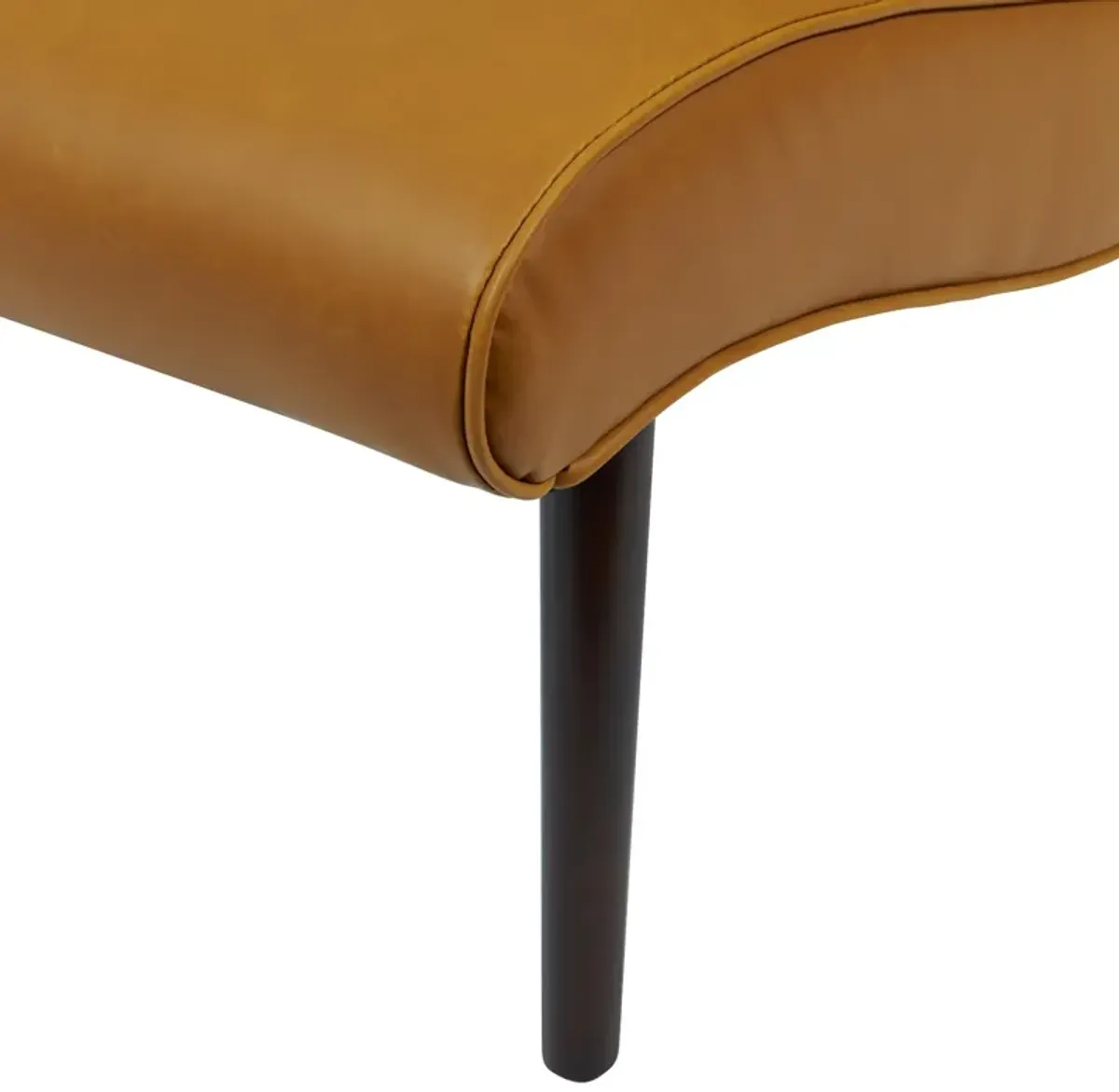 alexis bonded leather accent chair wenge legs, vintage caramel