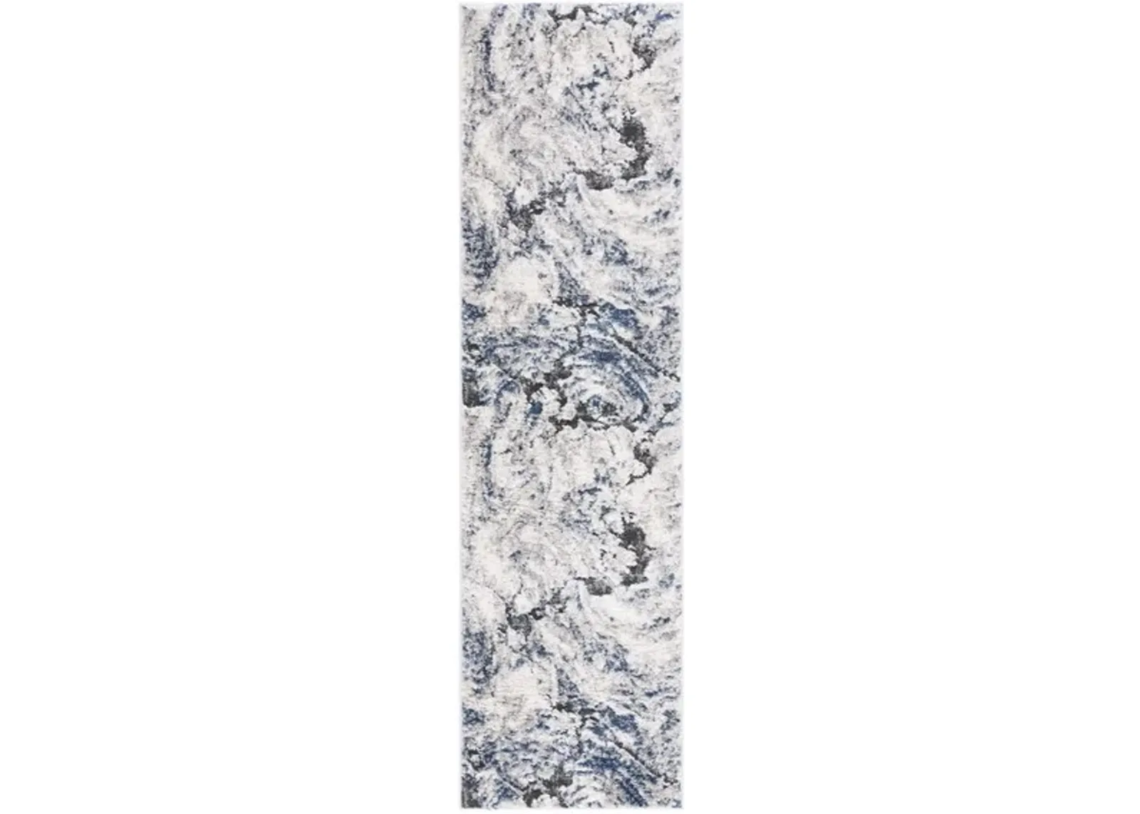 PETRA 102 Blue 2'-3' X 8' Runner Rug