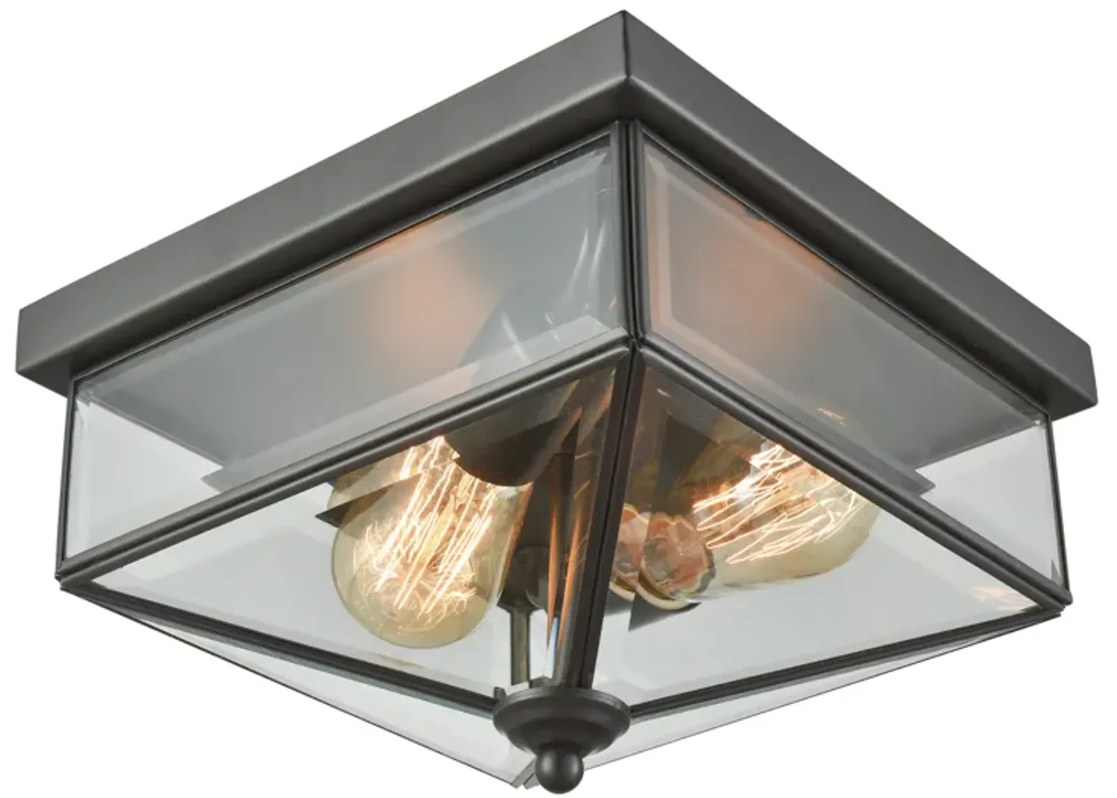 Lankford 10" Wide 2-Light Outdoor Flush Mount - Oil Rubbed Bronze