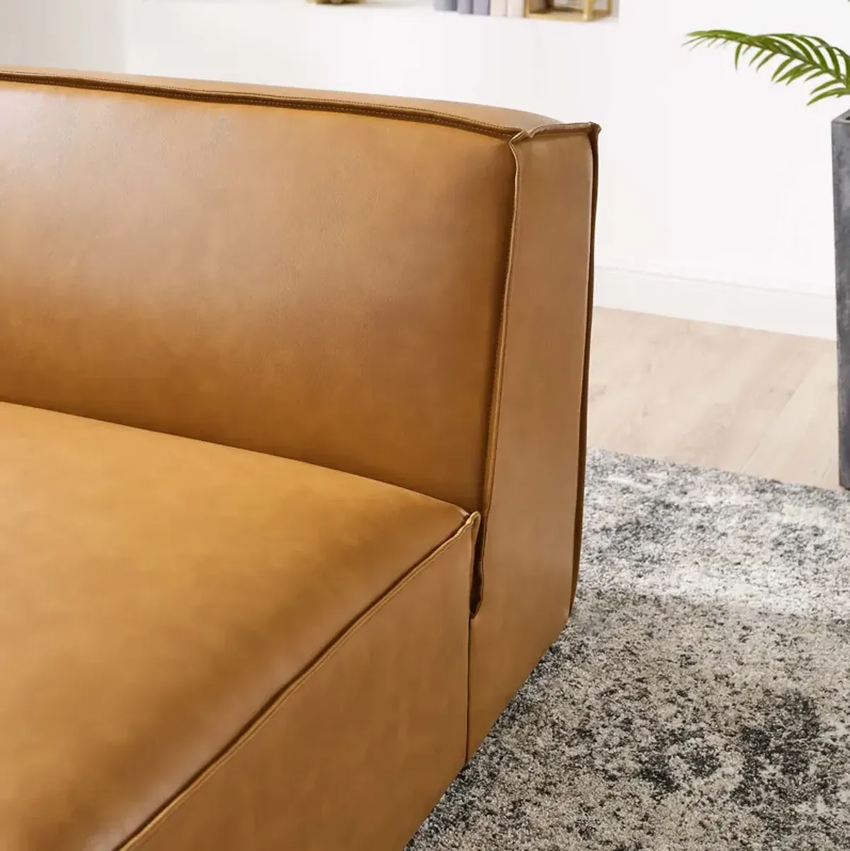 Restore Vegan Leather Sectional Sofa Armless Chair