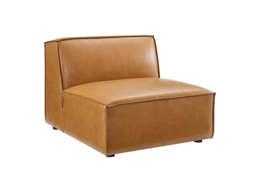 Restore Vegan Leather Sectional Sofa Armless Chair