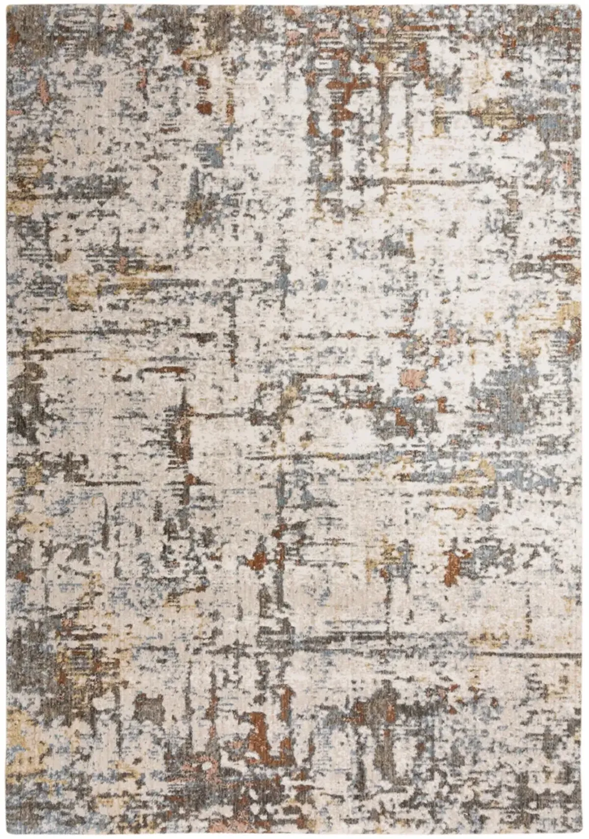 Jasper Ivory/Multi Abstract Recycled Polyester 8' x 10' Rectangle Rug