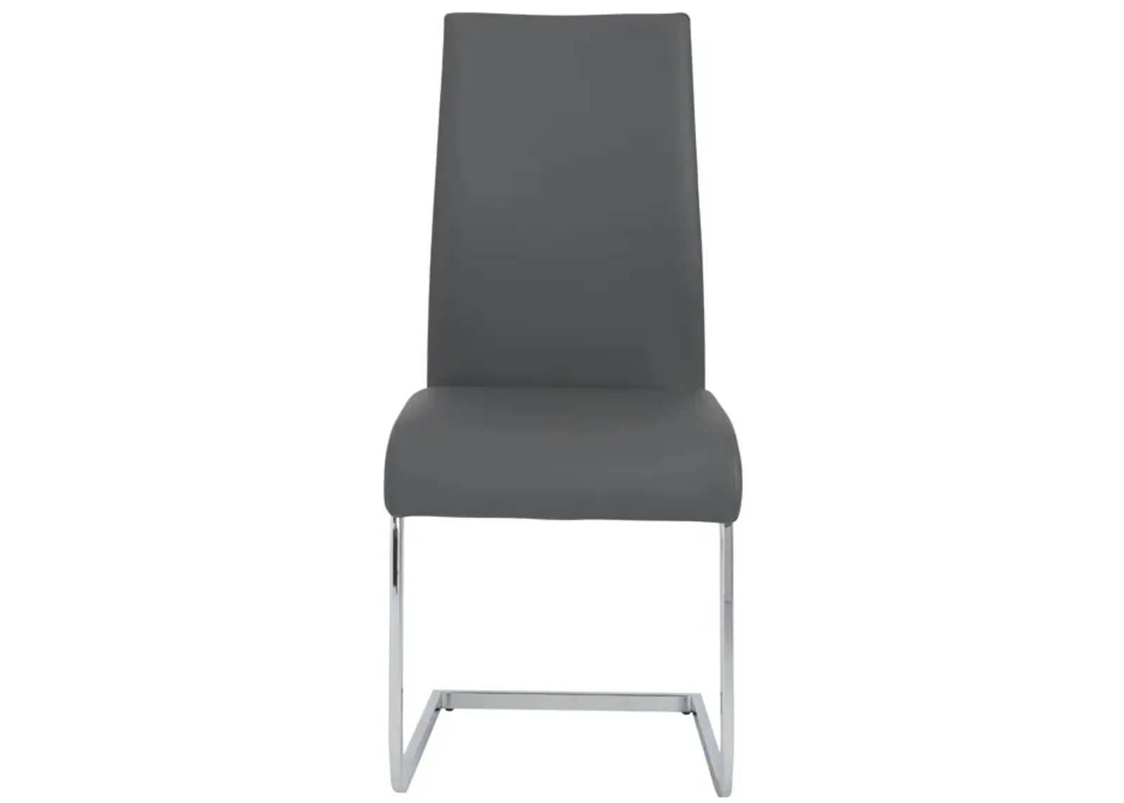 Epifania Dining Chair in Gray with Chrome Legs - Set of 4