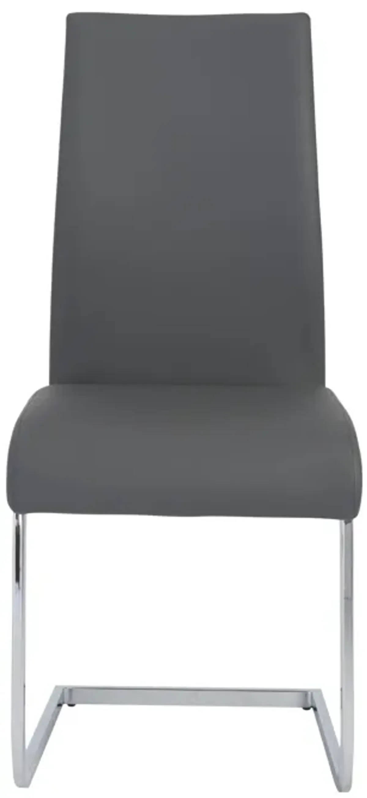 Epifania Dining Chair in Gray with Chrome Legs - Set of 4