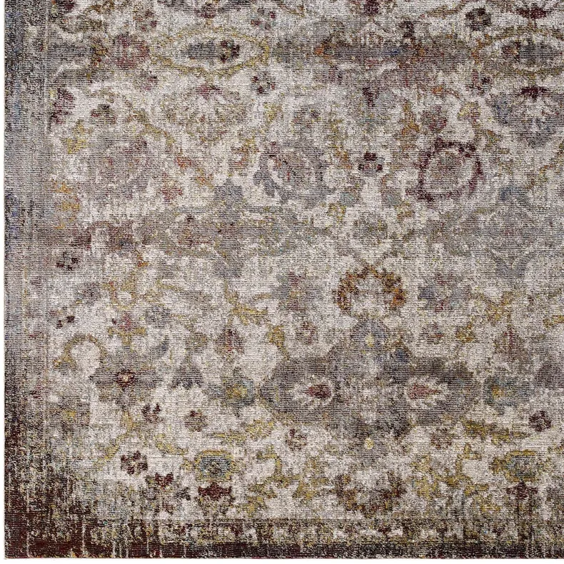 Success Kaede Distressed Vintage Floral Moroccan Trellis 5x8 Area Rug