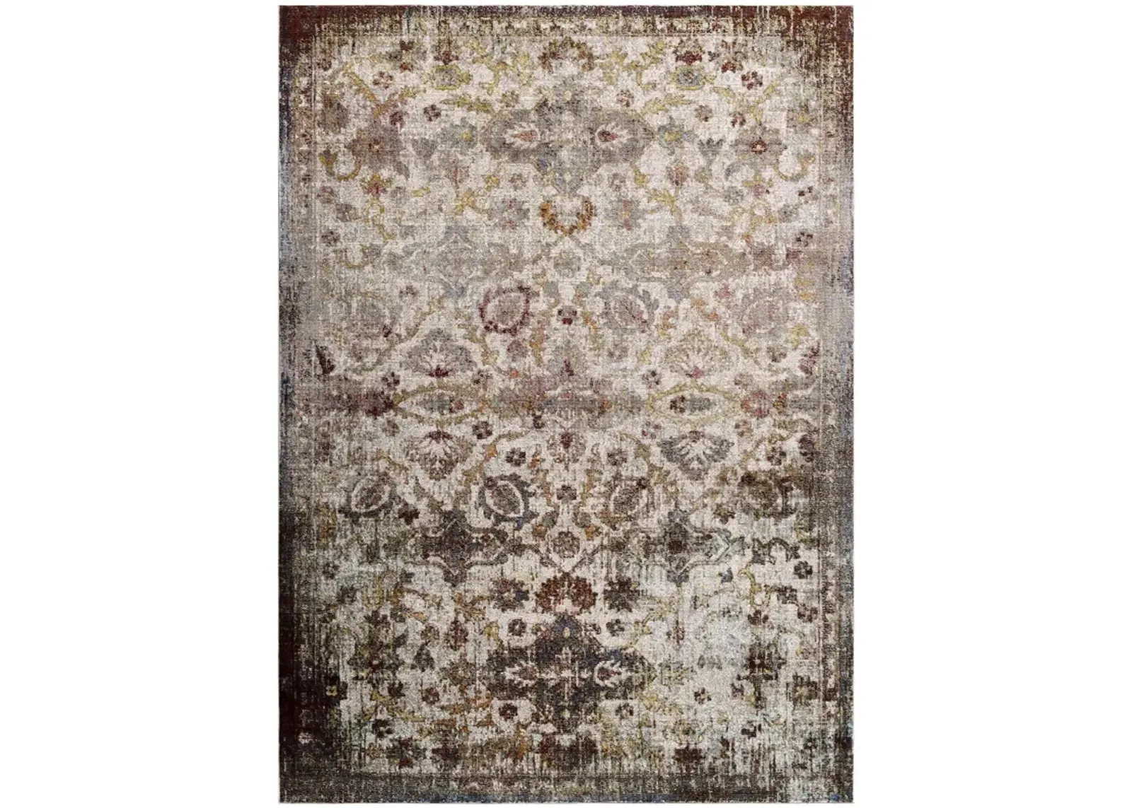 Success Kaede Distressed Vintage Floral Moroccan Trellis 5x8 Area Rug