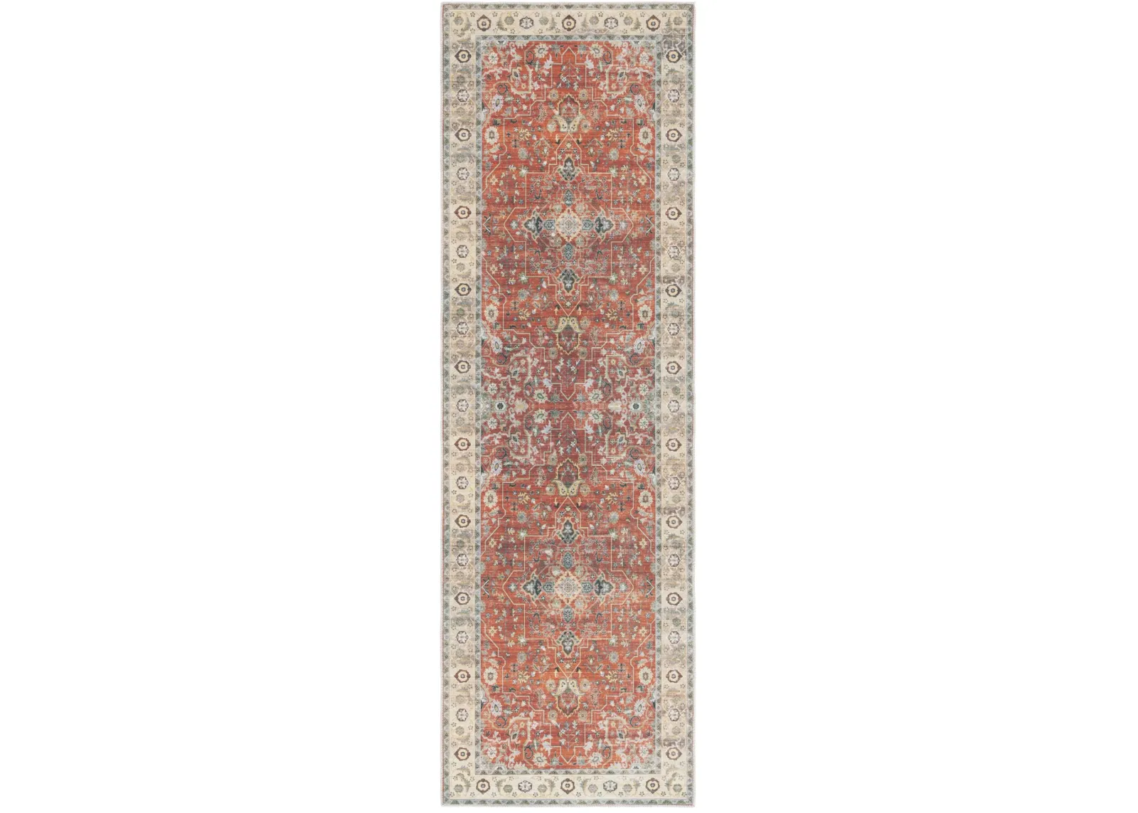 ARIZONA 126 RUST  2'-6' x 8' Runner Rug