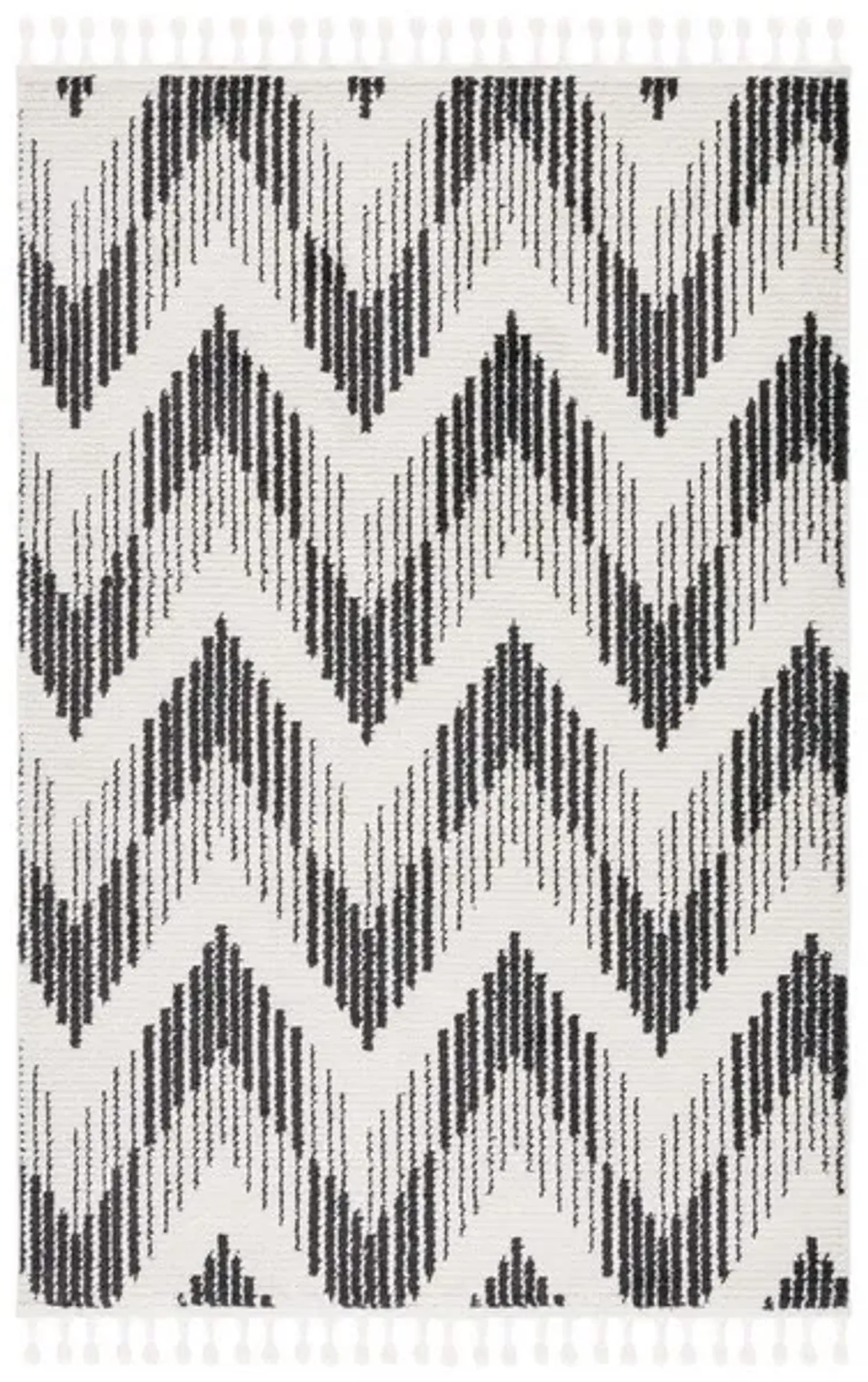 MOROCCAN TASSEL Small Rectangle Power Loomed 4'-5" x 6'-5" Rug