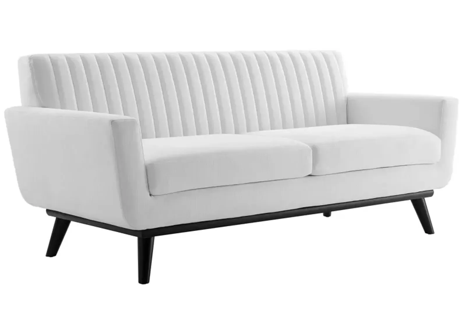 Engage Channel Tufted Fabric Loveseat