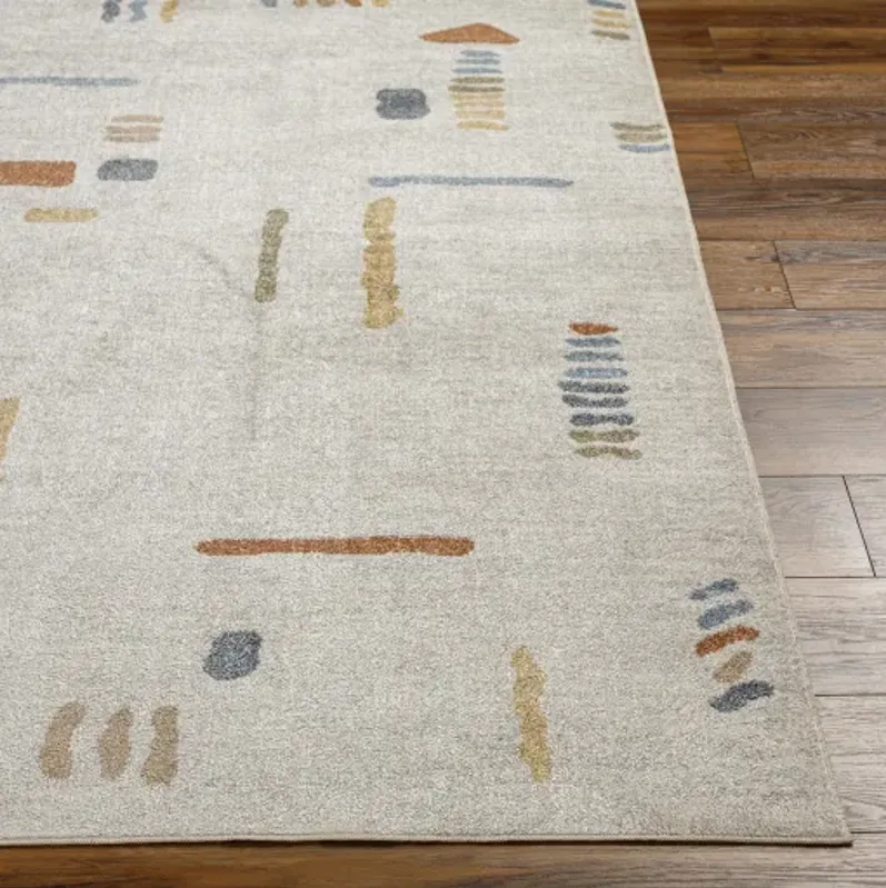 Lillian LLL-2313 6'7" x 9' Machine Woven Rug