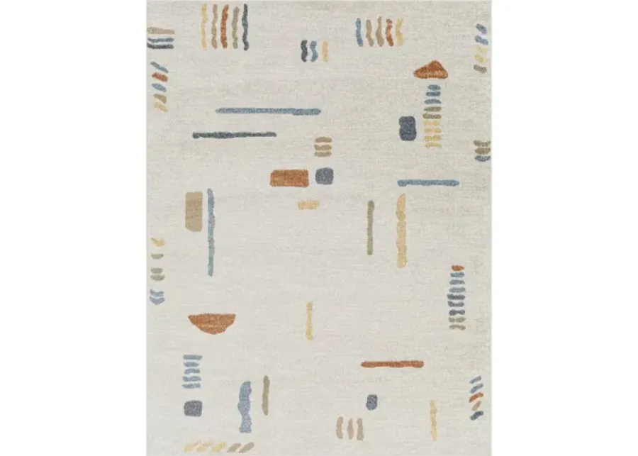 Lillian LLL-2313 6'7" x 9' Machine Woven Rug