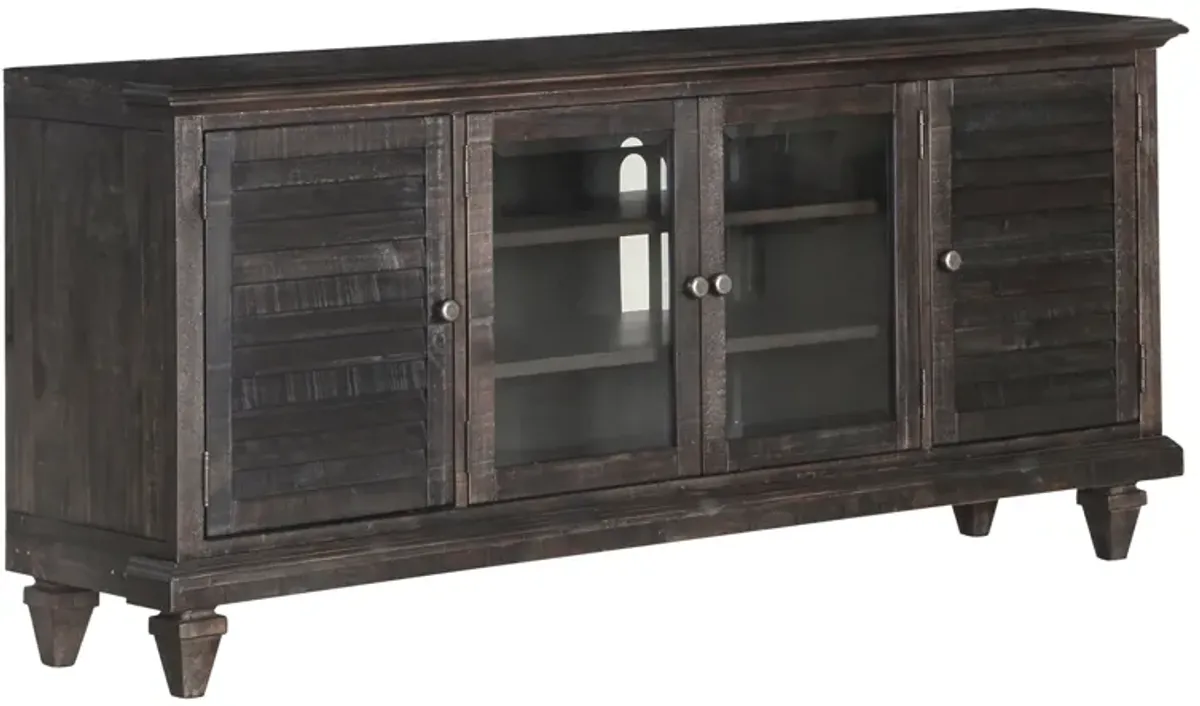 Calistoga Rustic Weathered Charcoal Entertainment Console