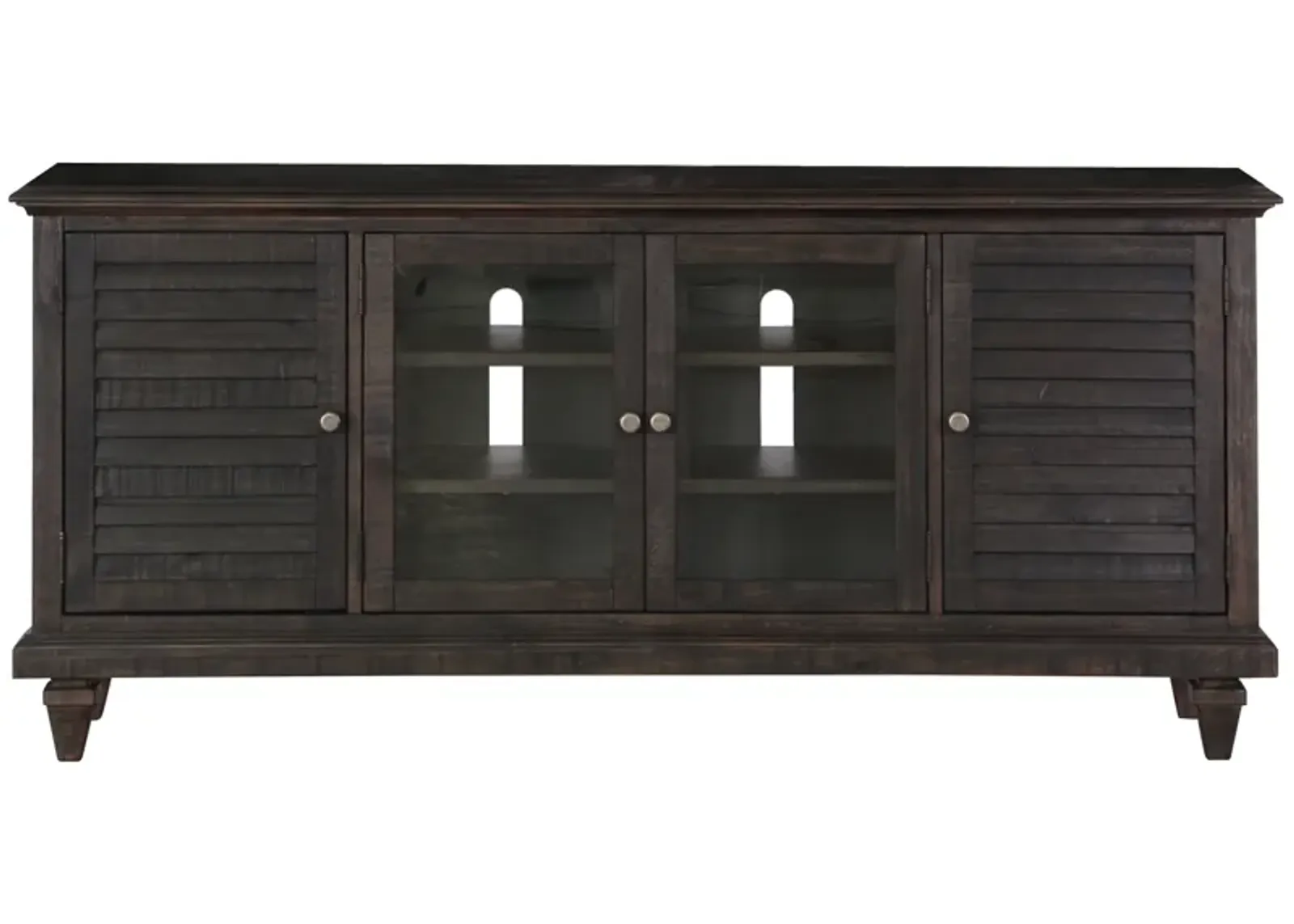 Calistoga Rustic Weathered Charcoal Entertainment Console