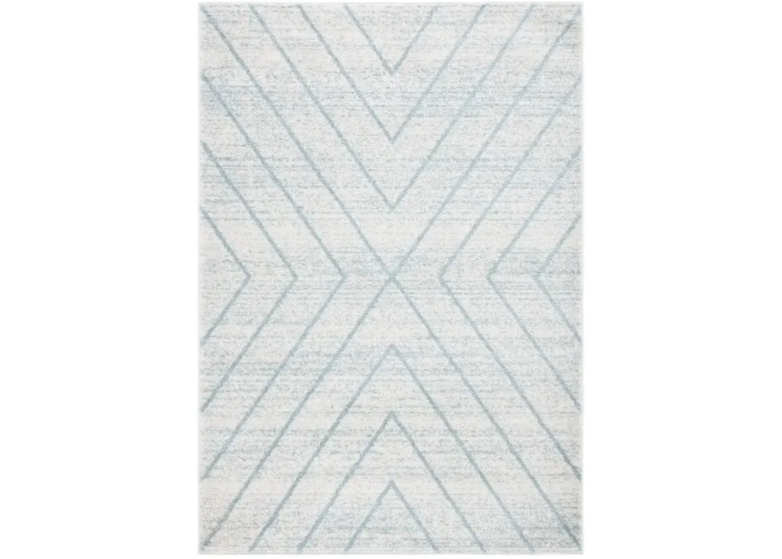 ADIRONDACK Contemporary Light Grey / Light Blue 5'-1" X 7'-6" Powerloomed Rug