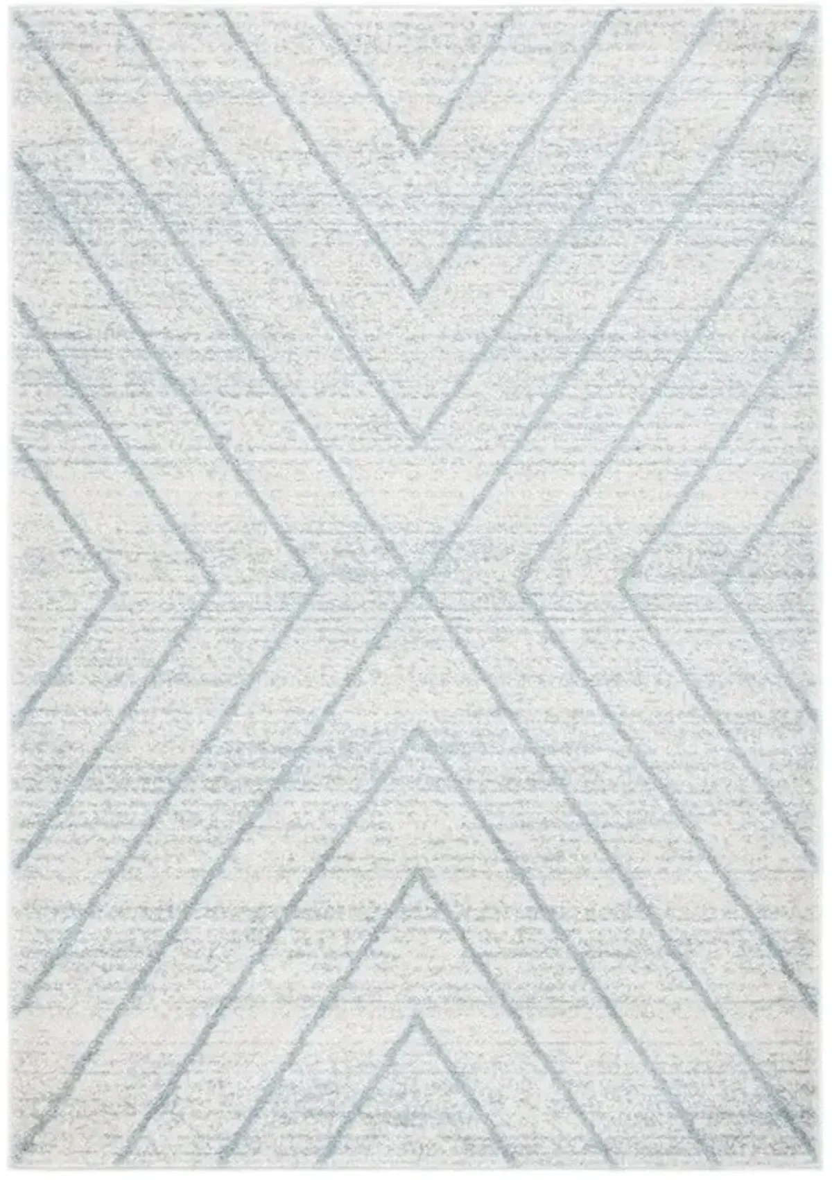 ADIRONDACK Contemporary Light Grey / Light Blue 5'-1" X 7'-6" Powerloomed Rug