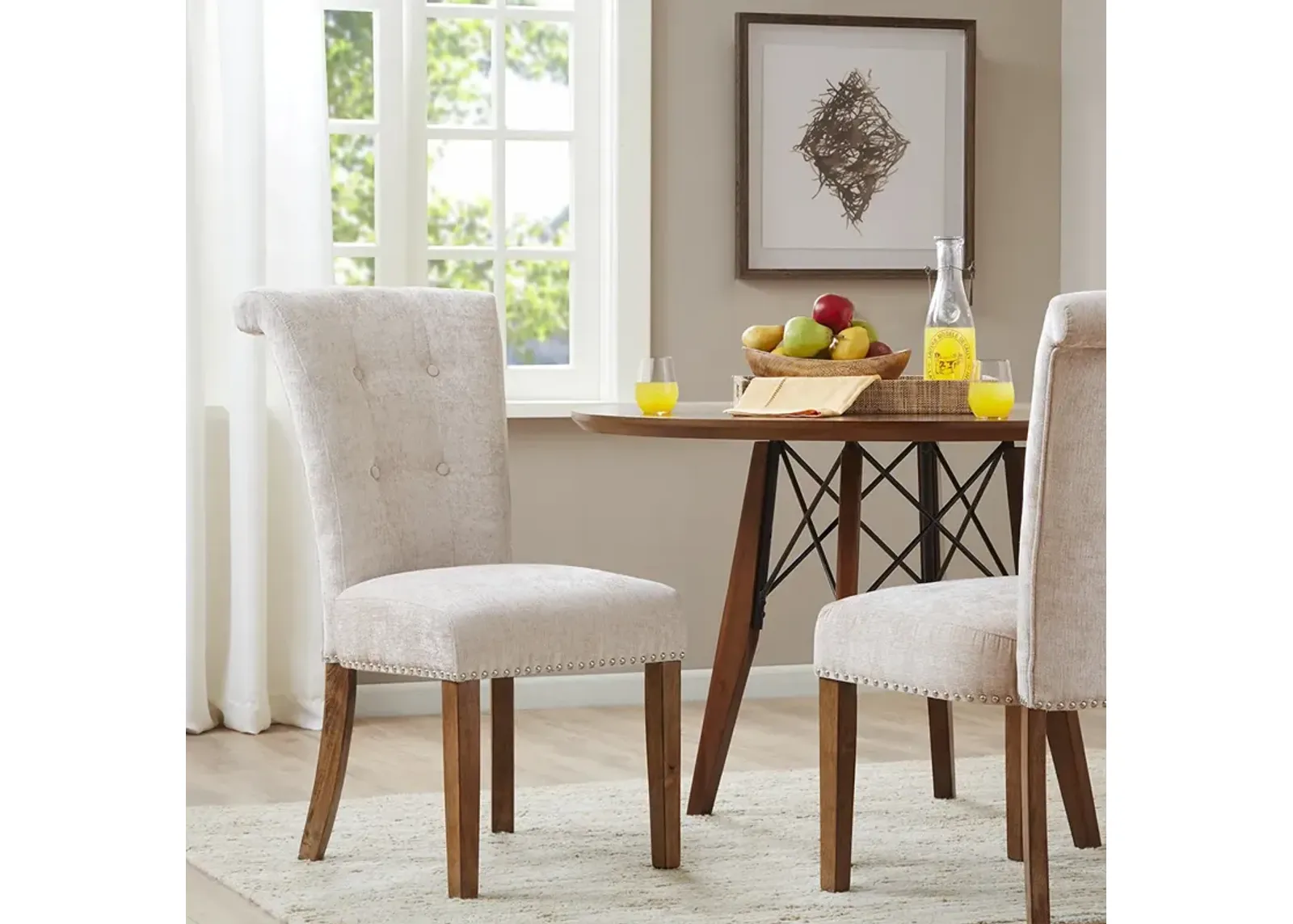 Madison Park Colfax Cream Dining Chair (Set of 2)