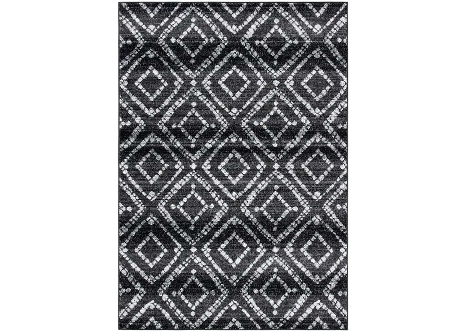 Adirondack Contemporary Black / Ivory 8' X 10' Powerloomed Rug