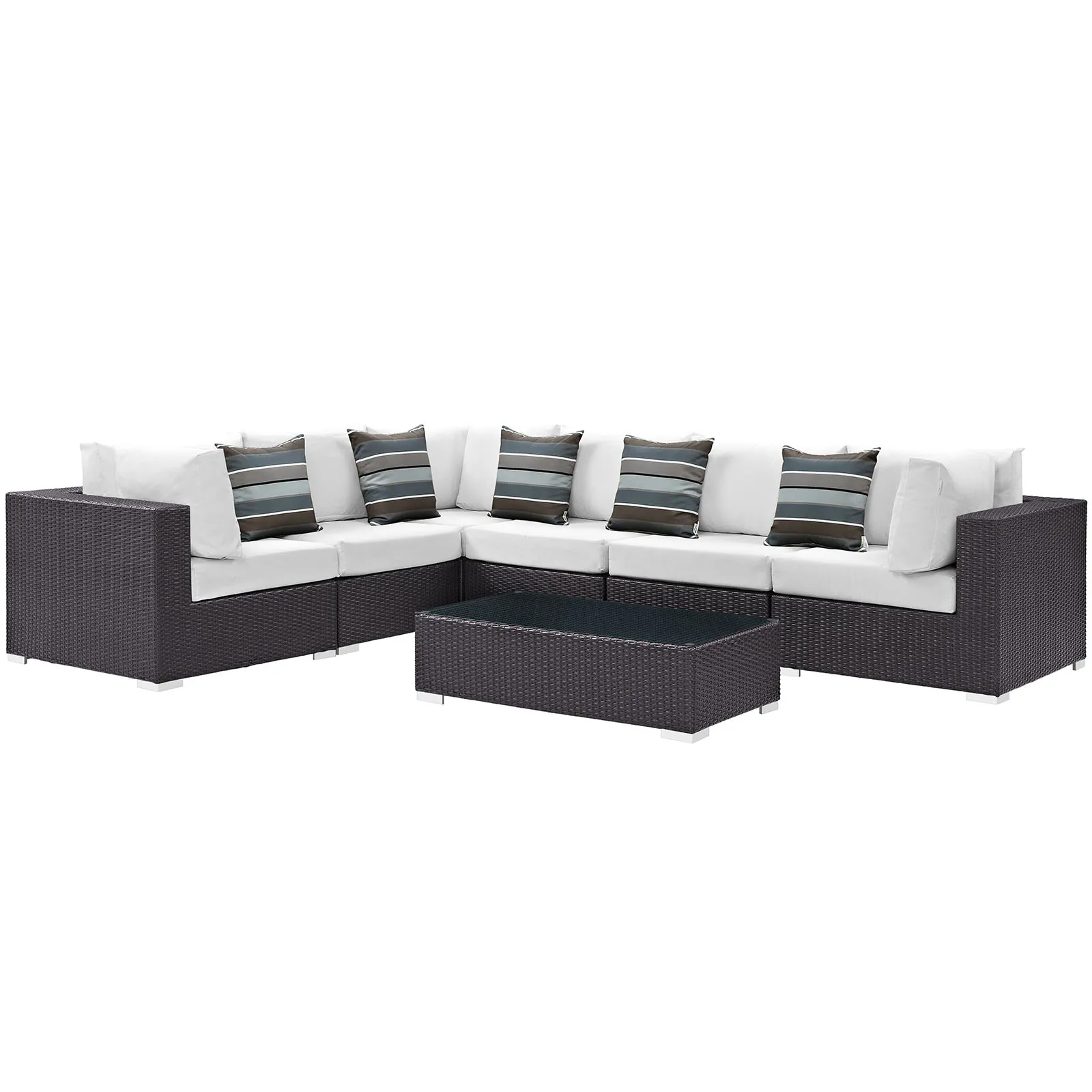 Convene 7 Piece Outdoor Patio Sectional Set