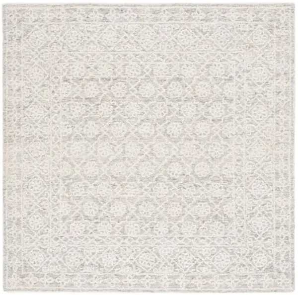 EBONY 208 Grey  6' X 6' Square Square Rug