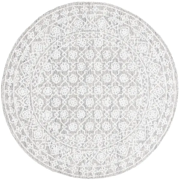 EBONY Hand Tufted 6' x 6' Round area rug