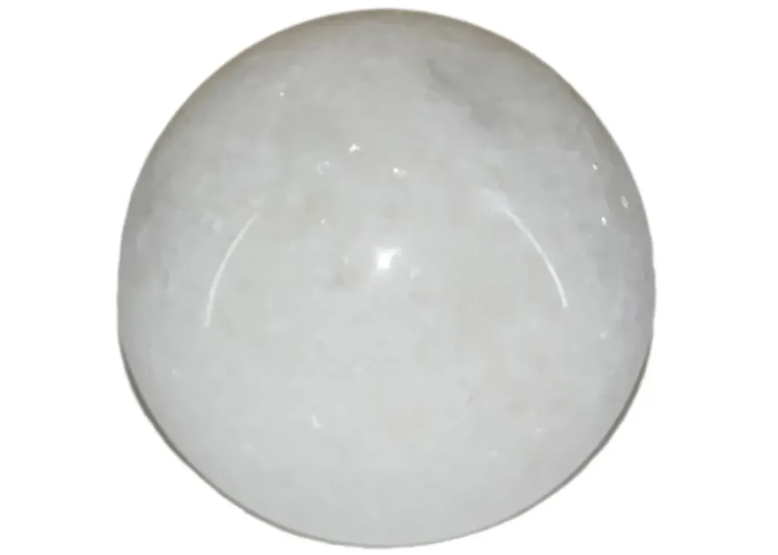 Marble, 4" Orb, White