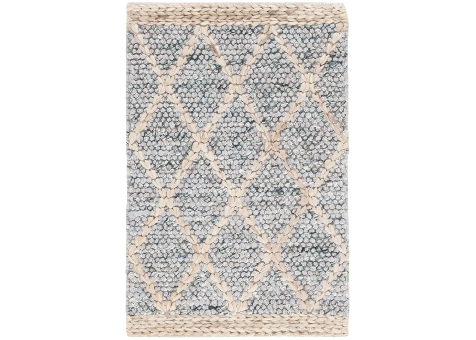 NATURAL FIBER 475 LIGHT BLUE  3' x 5' Small Rectangle Rug