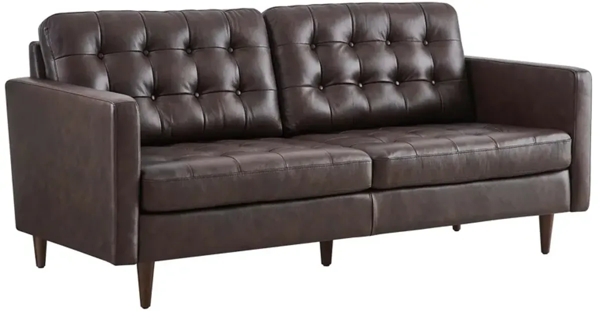 Exalt Tufted Vegan Leather Sofa