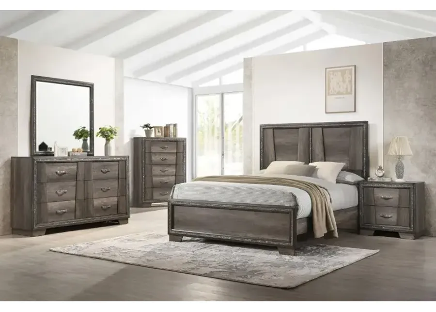 Janine 5-piece Queen Bedroom Set Grey