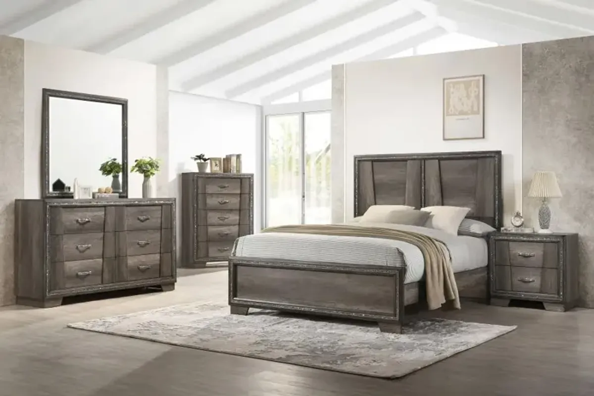 Janine 5-piece Queen Bedroom Set Grey