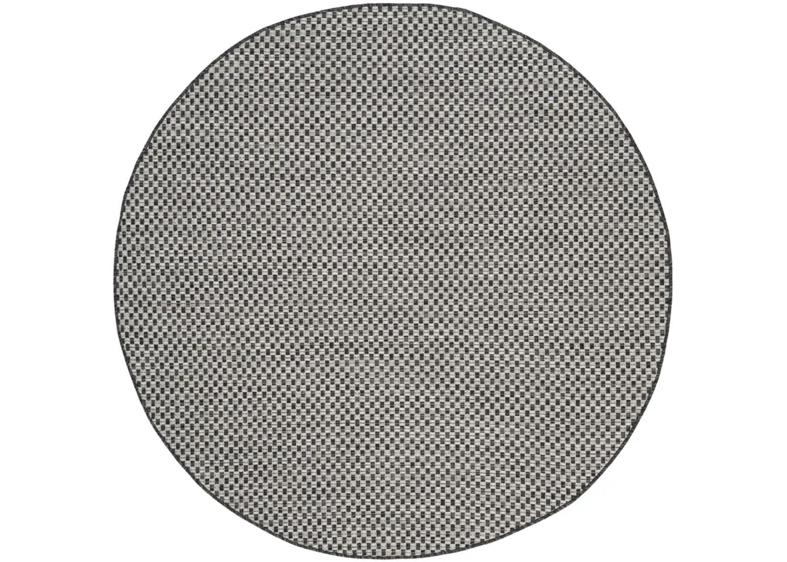 COURTYARD 8653 BLACK  10' x 10' Round Round Rug