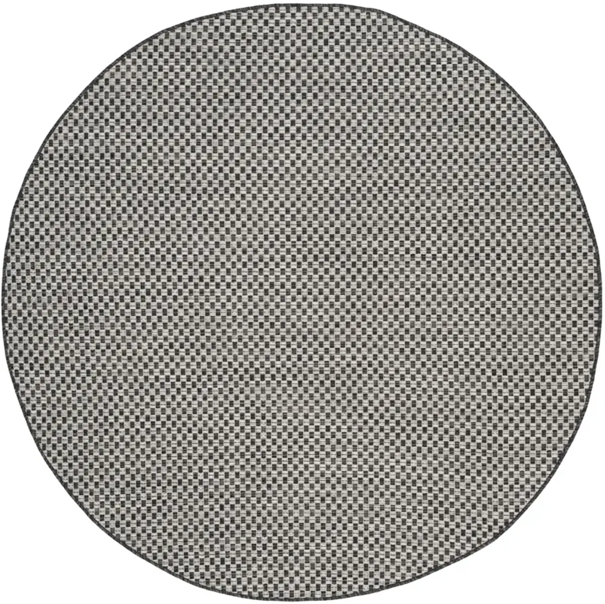 COURTYARD 8653 BLACK  10' x 10' Round Round Rug