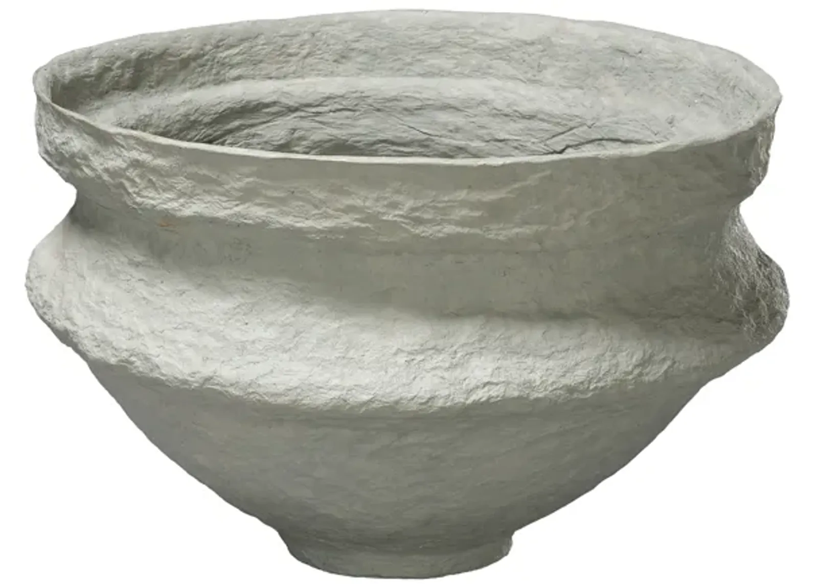 Landscape Cotton Mache Large Bowl, Green