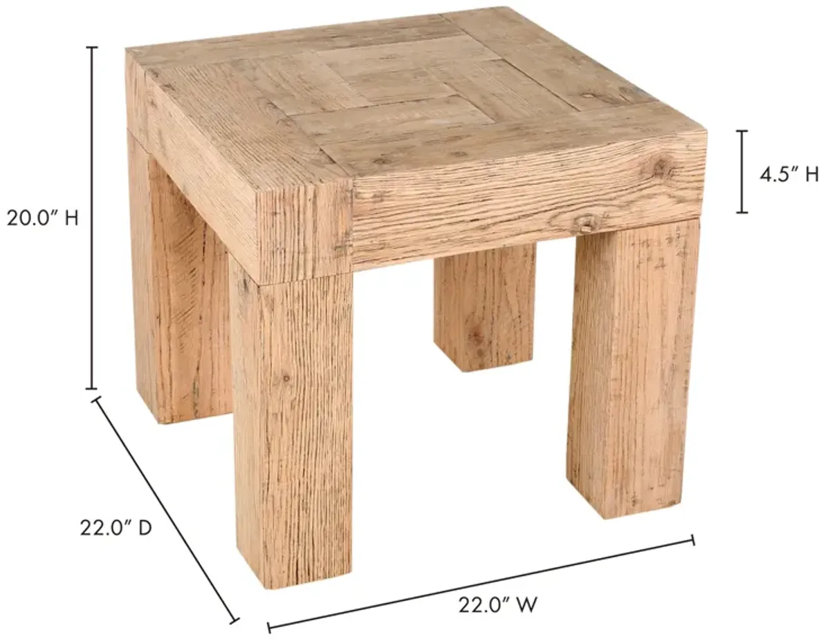 EVANDER SIDE TABLE AGED OAK